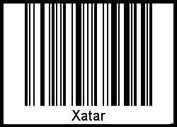 Der Voname Xatar als Barcode und QR-Code