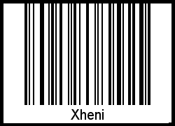 Der Voname Xheni als Barcode und QR-Code