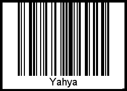 Interpretation von Yahya als Barcode