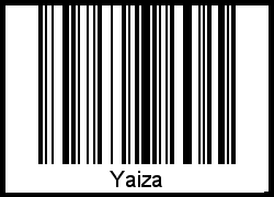 Barcode des Vornamen Yaiza