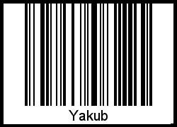 Der Voname Yakub als Barcode und QR-Code