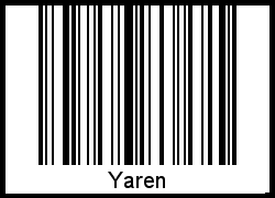 Barcode des Vornamen Yaren