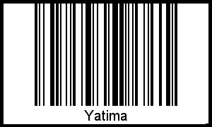 Barcode des Vornamen Yatima