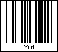 Der Voname Yuri als Barcode und QR-Code