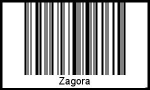 Der Voname Zagora als Barcode und QR-Code