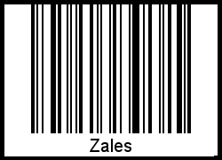 Der Voname Zales als Barcode und QR-Code