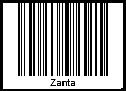Barcode-Foto von Zanta