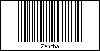 Zenitha als Barcode und QR-Code