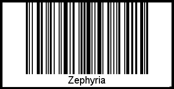 Interpretation von Zephyria als Barcode