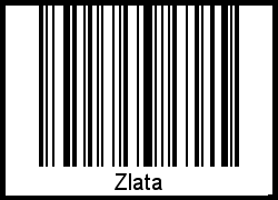 Der Voname Zlata als Barcode und QR-Code