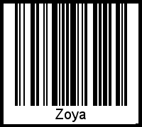 Zoya als Barcode und QR-Code