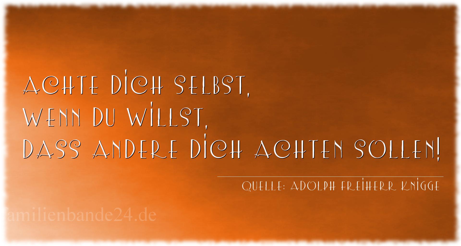 Aphorismus Nr. 1186, Quelle Adolph Freiherr Knigge