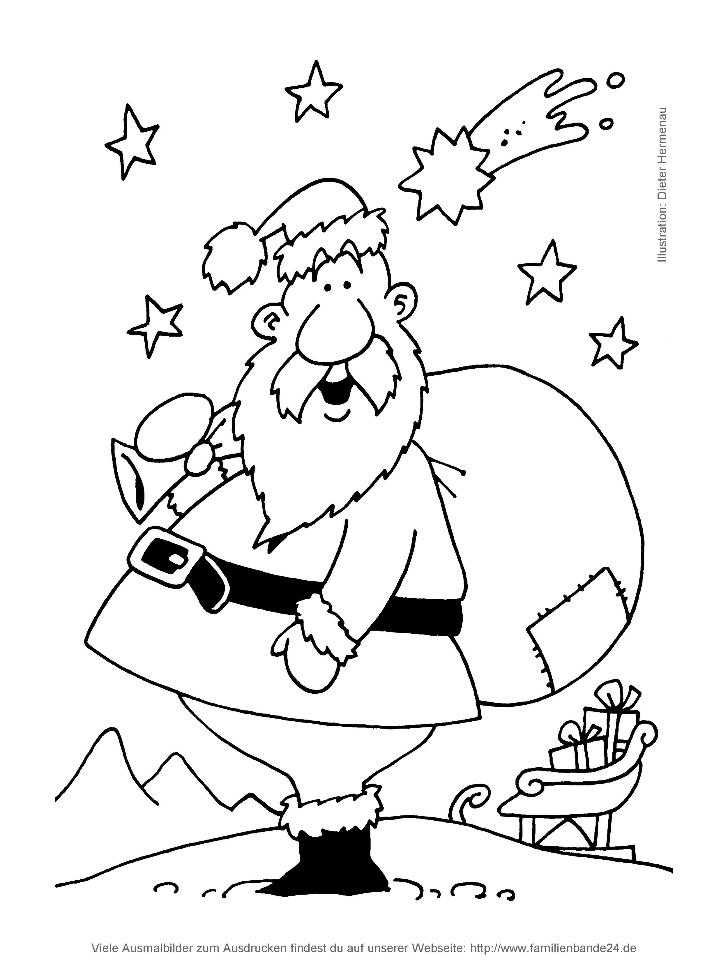 weihnachtsmann ausmalbilder weihnachten kostenlos pdf