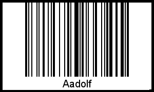 Der Voname Aadolf als Barcode und QR-Code
