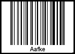 Barcode des Vornamen Aafke