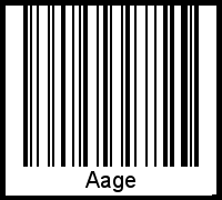 Barcode des Vornamen Aage