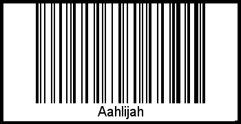 Aahlijah als Barcode und QR-Code