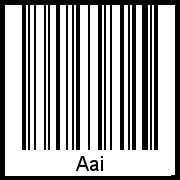 Barcode des Vornamen Aai