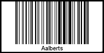 Barcode des Vornamen Aalberts