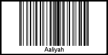 Interpretation von Aaliyah als Barcode