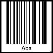 Interpretation von Aba als Barcode