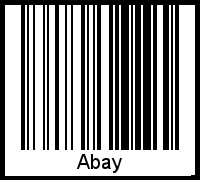 Barcode des Vornamen Abay