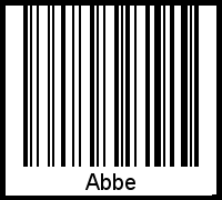 Der Voname Abbe als Barcode und QR-Code