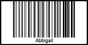 Abbigail als Barcode und QR-Code