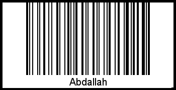 Barcode des Vornamen Abdallah
