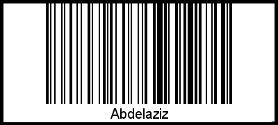 Barcode des Vornamen Abdelaziz