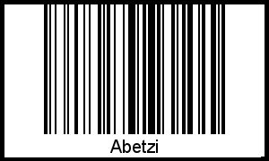 Barcode des Vornamen Abetzi