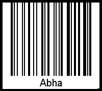 Barcode des Vornamen Abha