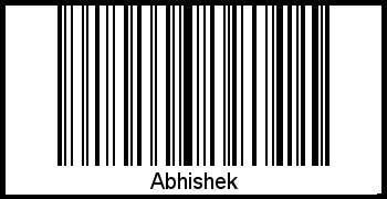Interpretation von Abhishek als Barcode