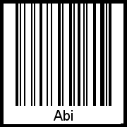 Barcode des Vornamen Abi