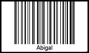 Der Voname Abigal als Barcode und QR-Code