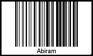 Abiram als Barcode und QR-Code