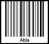 Interpretation von Abla als Barcode