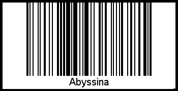 Barcode des Vornamen Abyssina