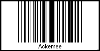 Ackemee als Barcode und QR-Code