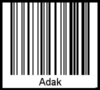 Adak als Barcode und QR-Code