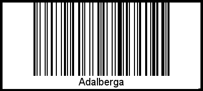 Barcode des Vornamen Adalberga
