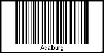 Der Voname Adalburg als Barcode und QR-Code