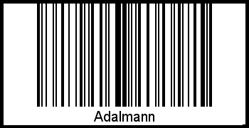 Der Voname Adalmann als Barcode und QR-Code