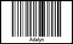 Barcode des Vornamen Adalyn