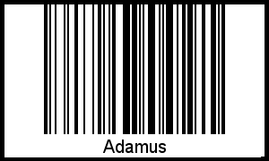 Der Voname Adamus als Barcode und QR-Code