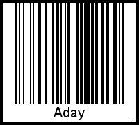 Aday als Barcode und QR-Code