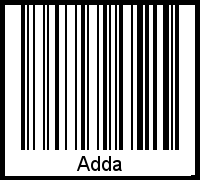 Barcode des Vornamen Adda