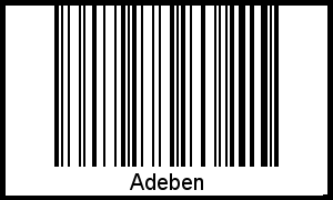 Barcode des Vornamen Adeben