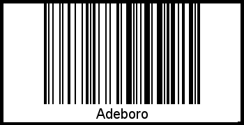 Barcode des Vornamen Adeboro