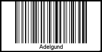 Der Voname Adelgund als Barcode und QR-Code